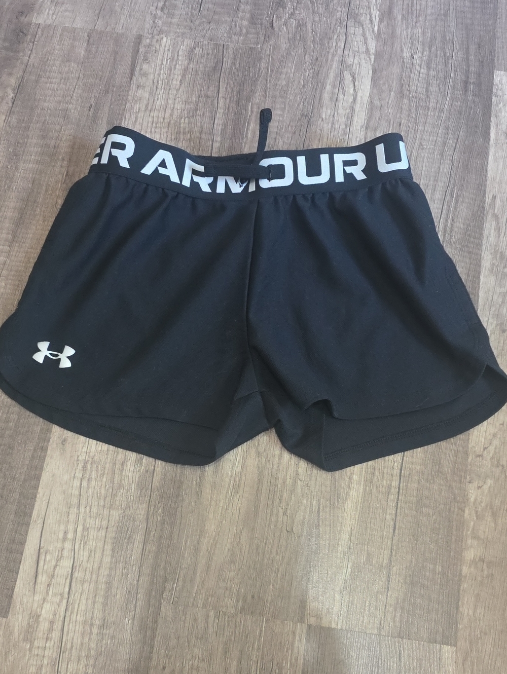 Under Armour Black Women's Logo Elastic Waist Athletic Shorts